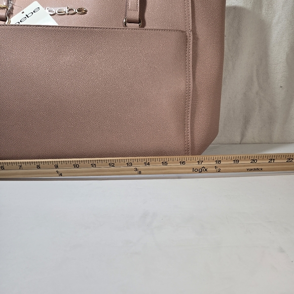 bebe Pink Tote with Monogram Clutch - Picture 4 of 12